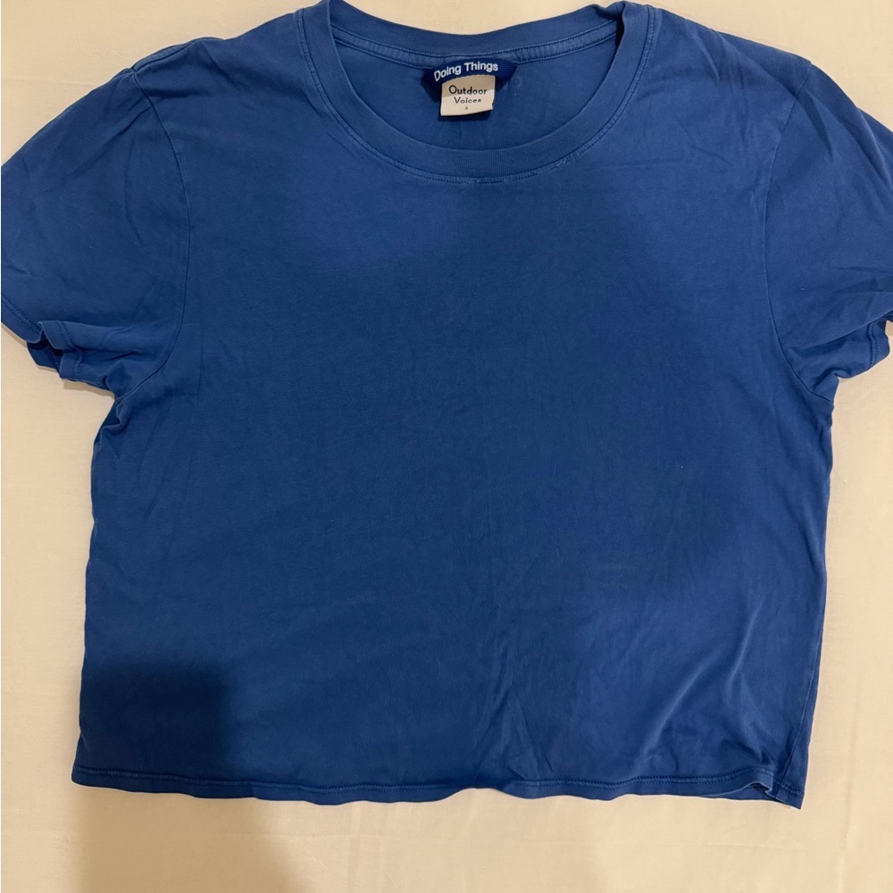 Outdoor Voices Blue Short Sleeve Tee